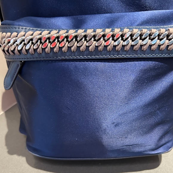 Stella McCartney Blue 'falabella Go' Satin Backpack - Picture 7 of 13